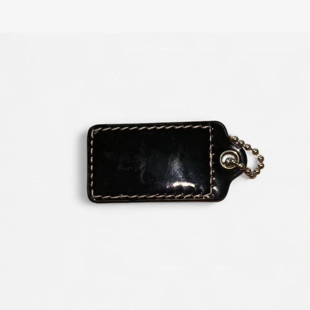 Coach Black and Purple Bag Tag
